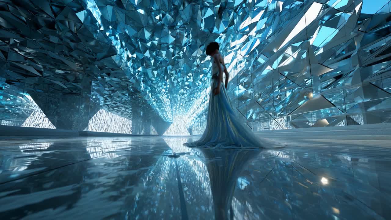 Woman in a Crystal Architecture