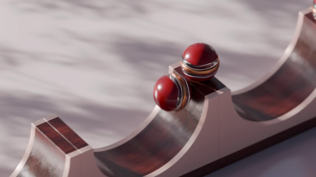 은 구를 가진 추상적인 기하학적 구성