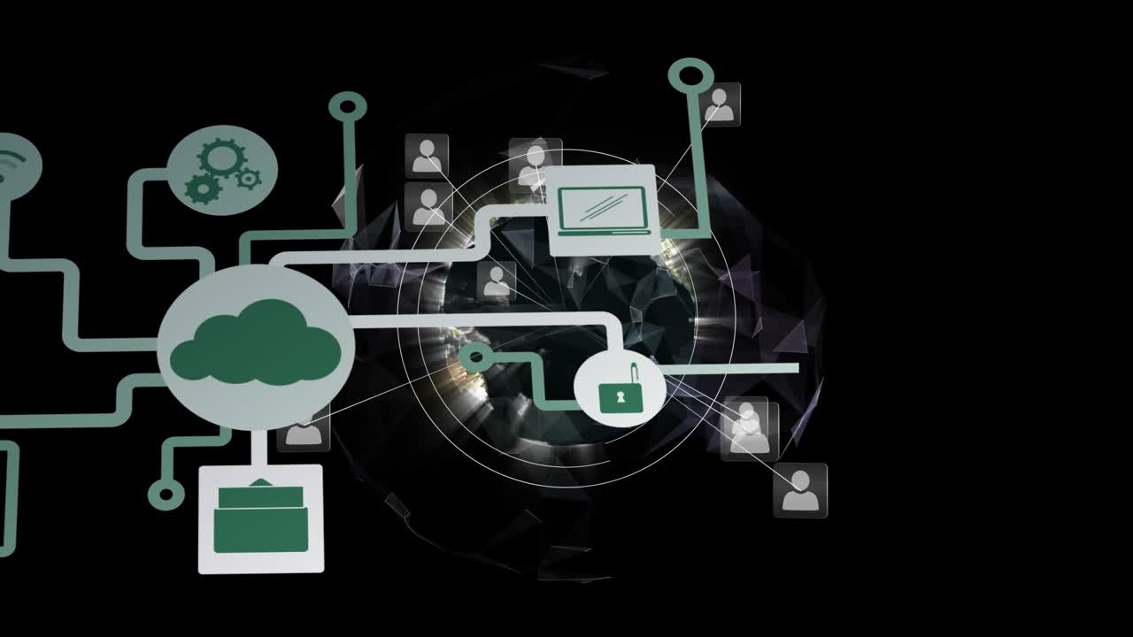 Animation of network of connections over globe