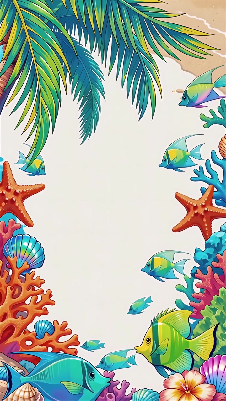 Tropical Summer Background Animation 4K