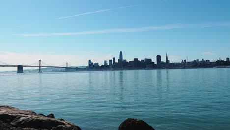 san francisco skyline and golden gate bridge