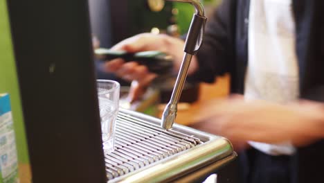 coffee machine in action