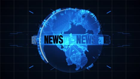 3d world news background loop