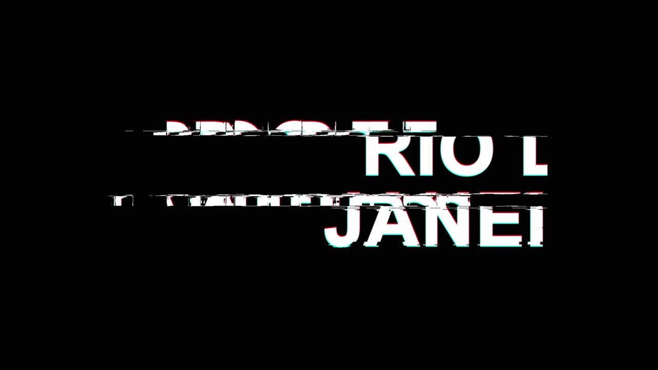 Rio de Janeiro Text on Black Background