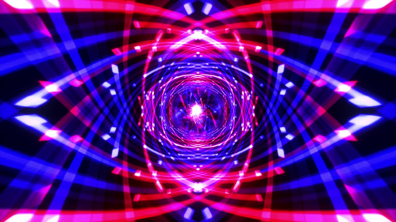 las tiras de línea digital de neón rojo y azul abstractas que fluyen sobre un fondo negro. 4k 3d bucle sin costuras fondo de flujo de datos futurista, concepto de transferencia de información de alta tecnología, comunicación de red rápida.