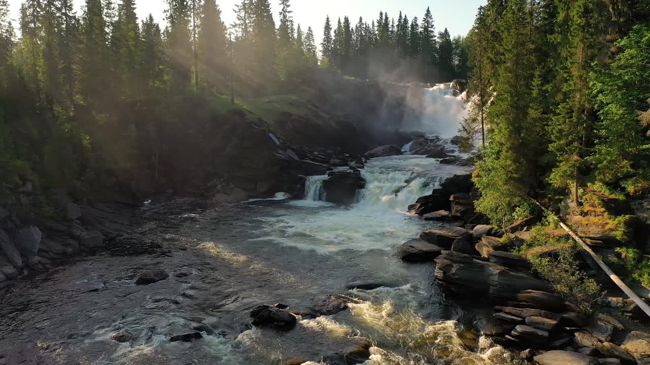 Ristafallet waterfall in the western part of Jamtland is listed as one of the most beautiful waterfalls in Sweden.
