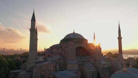 hagia sophia drone footage at night