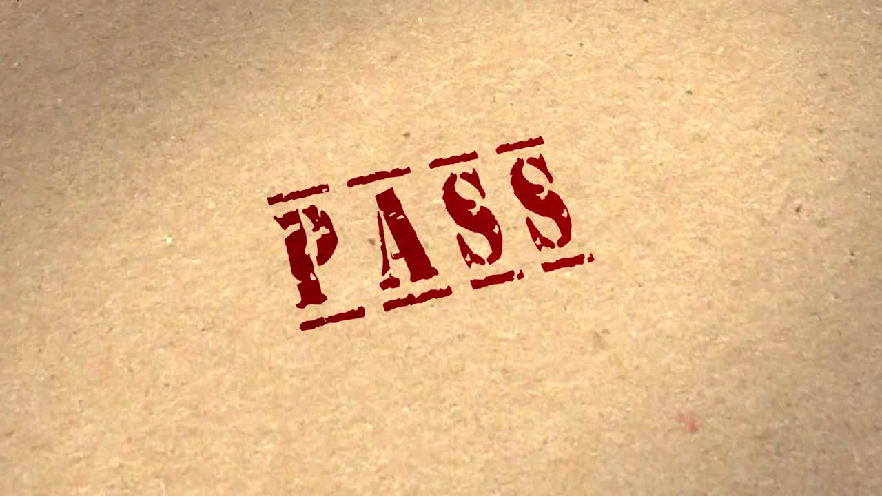 모션 그래픽 - 고무 스탬프가 통과되는 파일의 cgi 3d 애니메이션