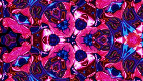 3d elegante abstracto en bucle bg como patrón simétrico ondulado como estructura caleidoscópica con ondas, vidrio líquido multicolor con hermosos colores de gradiente. 4k animado fluido colorido de moda