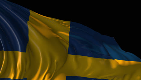 waving flags of sweden and finland