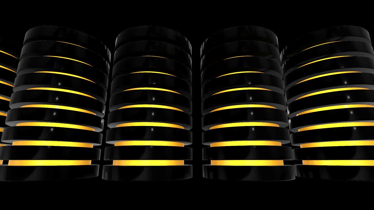 disco duro de servidor futurista y bloque de base de datos o célula de batería. alojamiento web o concepto de computación en la nube.