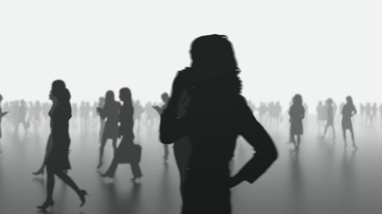 공통의 아이디어에 의해 연합 된 사람들의 비즈니스 그룹 (ultra hd 4k loop)