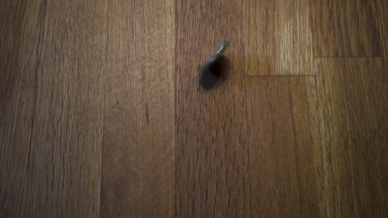 moneda giratoria sobre una mesa de madera-16