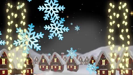 Animation-of-snow-falling-at-christmas-over-winter-scenery