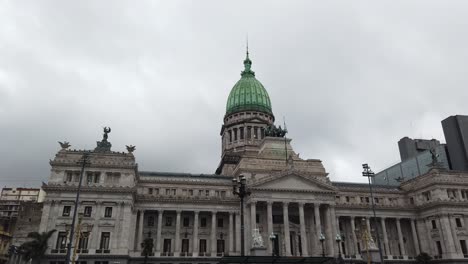 national congress palace of argentina as seen from front birds city skyline