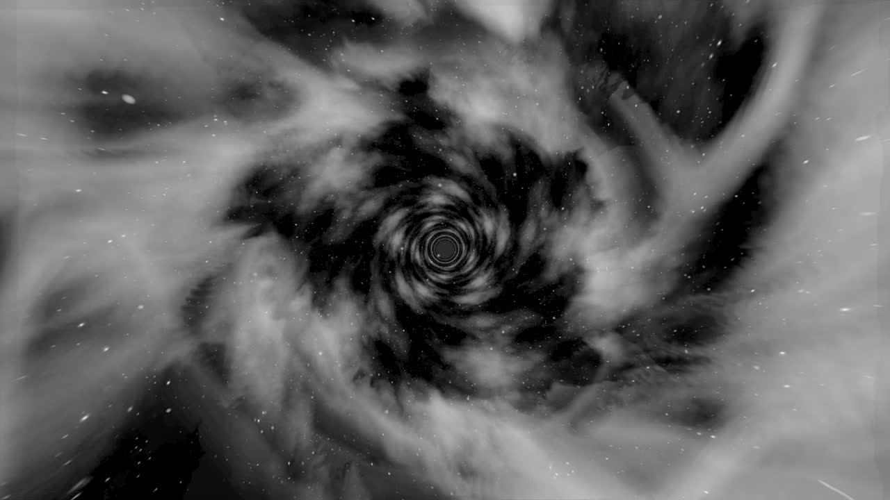 우주를 통한 추상적인 벌레 구