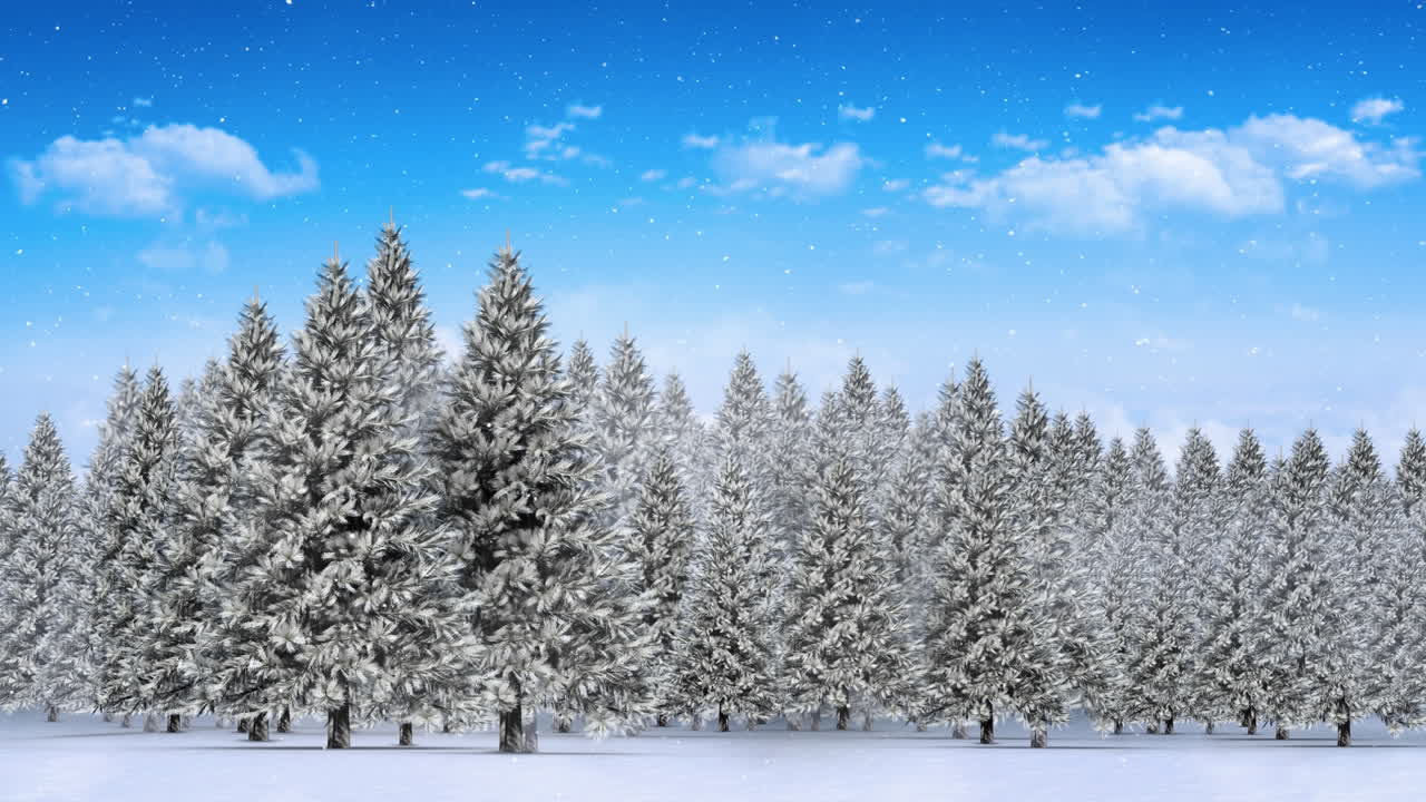 겨울 풍경과 내리는 눈