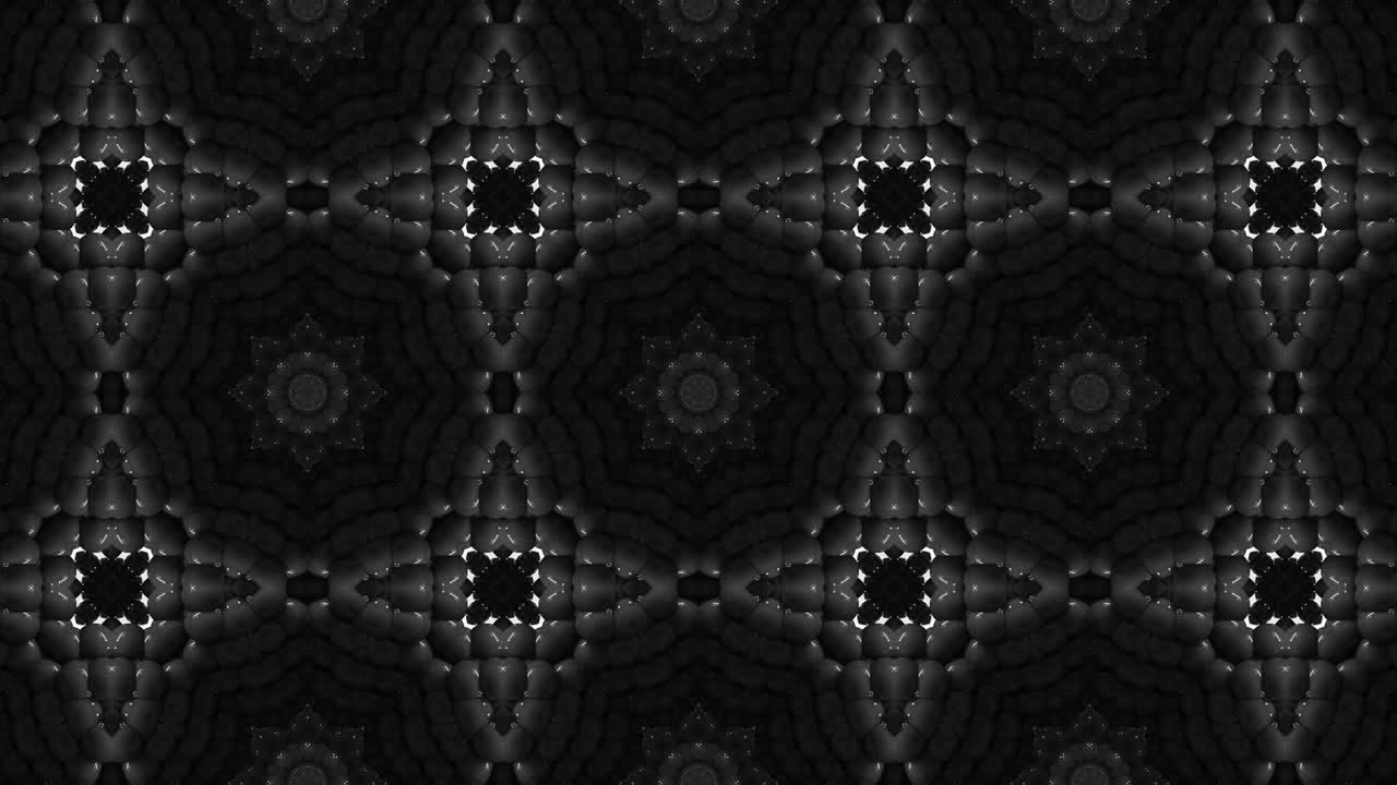 3d Looped balls texture. Abstract ornate decorative background. Hypnotic trendy kaleidoscope.