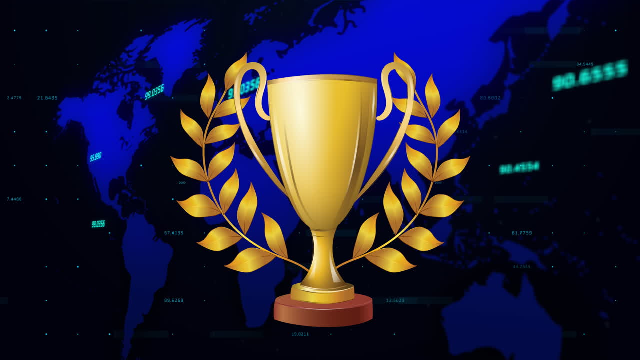 animación del procesamiento de datos sobre la copa