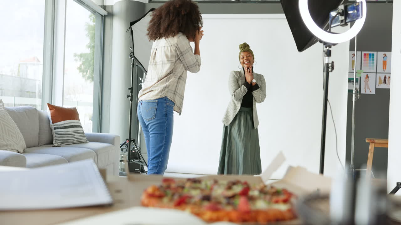 Studio, creative and photoshoot with photographer