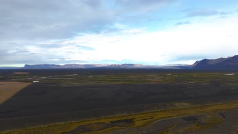 scenic icelandic rural landscape, volcanic land with mountains and rivers