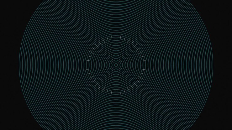 Abstract Motion Graphics with Geometric Lines and Circles