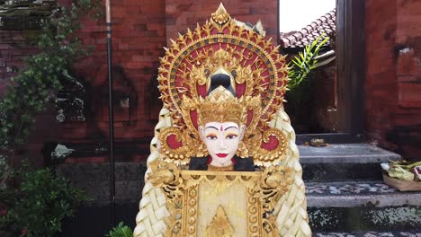 wedding decoration in bali indonesia cultural sculpture representing the bride getting married