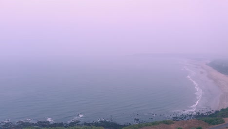 aerial view revealing sea and beach