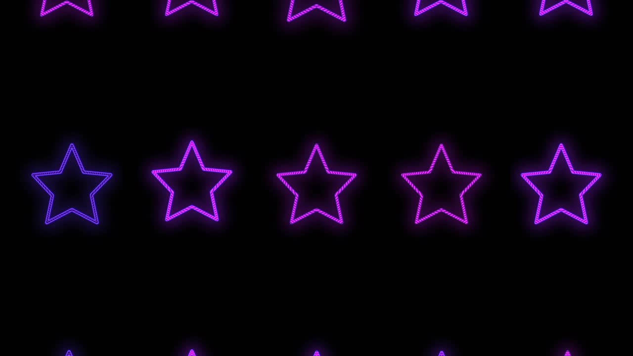 Motivo a stelle neon viola pulsante a righe 9