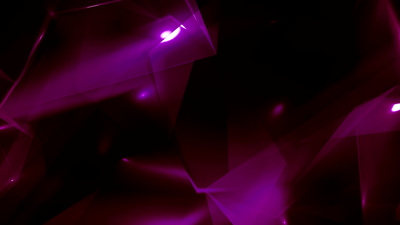 4k video púrpura abstracto de vidrio geométrico - triángulos de diamantes en bucle de fondo