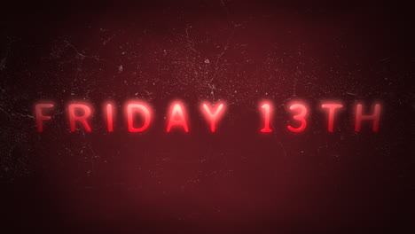 friday 13th on dark red mystical grunge texture