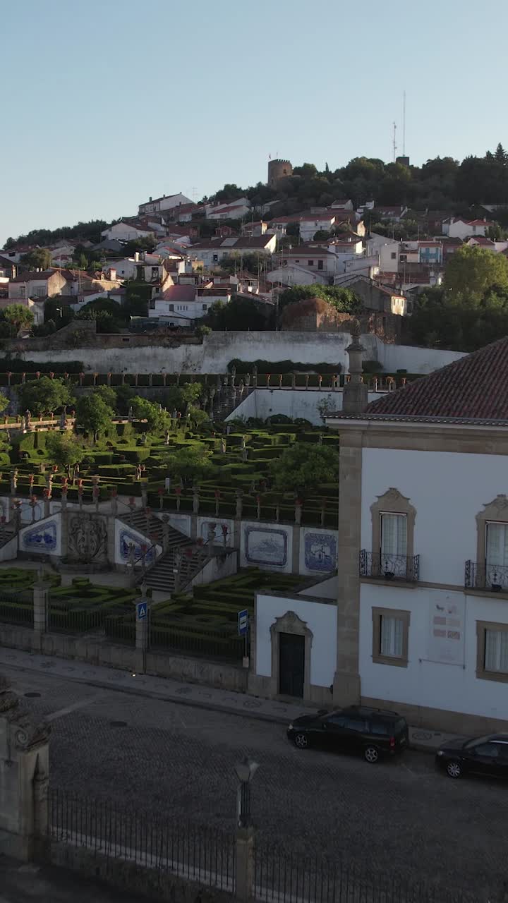 Aerial vertical View City of Castelo Branco in Portugal