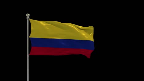 colombia  various of flags waving national flag on pole, table flag