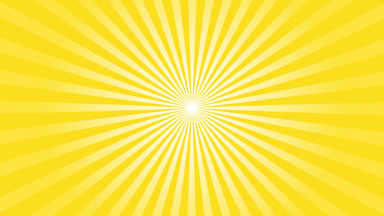 las líneas amarillas radiantes giran rápidamente.