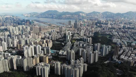 the city view of lion rock in hong kong