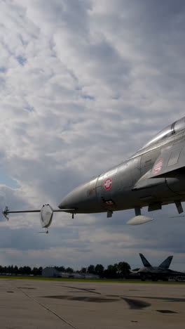military jet on airport