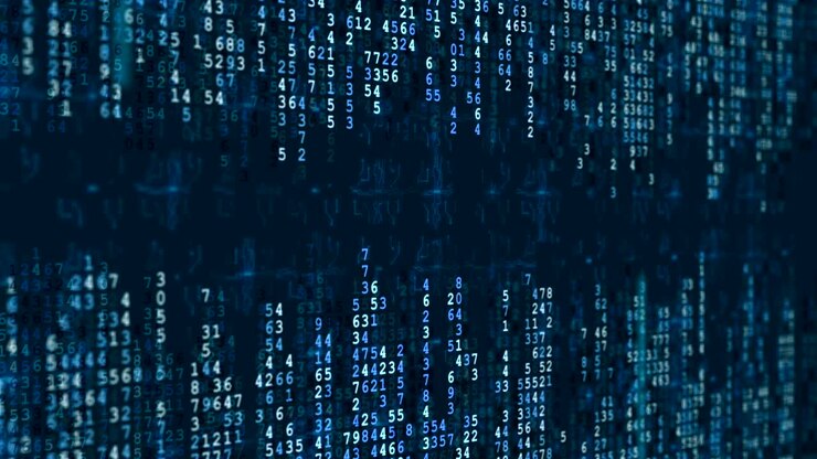 Blue Digital Data Matrix Animation.