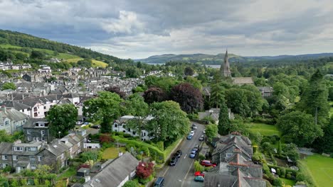 Aerial-video-footage-showing-the-market-town-of