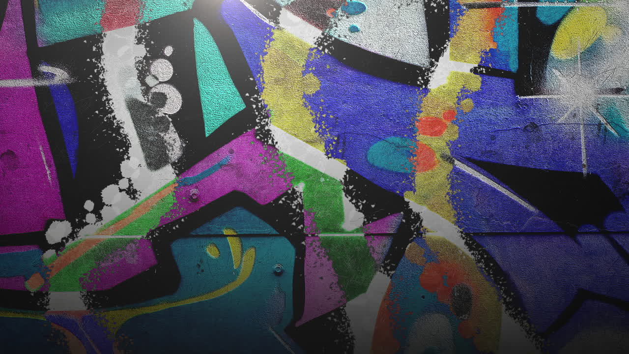 Graffiti stradali su muro di edificio in città
