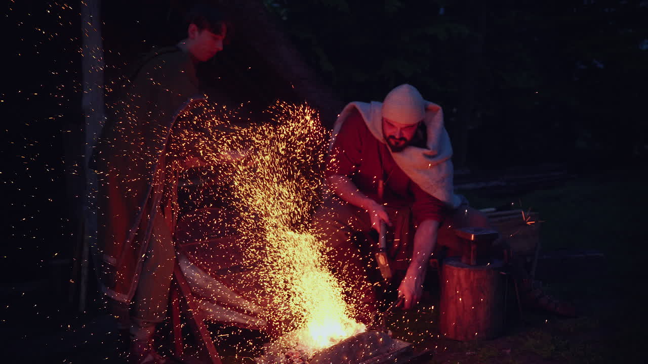 Medieval Blacksmith at Work