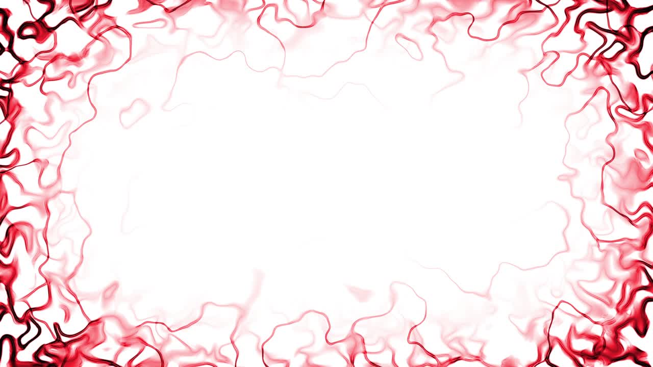 líneas curvas rojas oscuras viñeta de terror sobre un fondo blanco