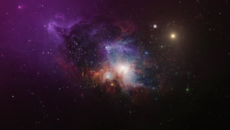 4k view of towards the beauty of the nebula in the great universe