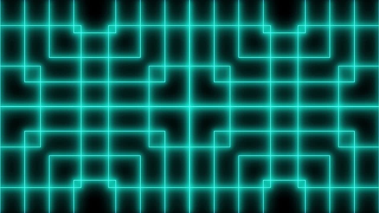 patrón geométrico animación en color de fondo negro