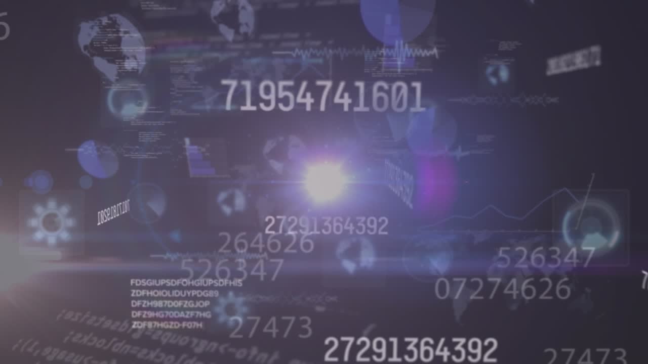 Animation of data processing over light spots