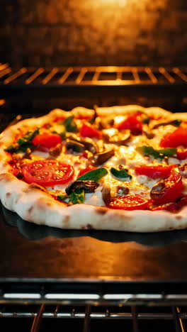 hornear la pizza en el horno