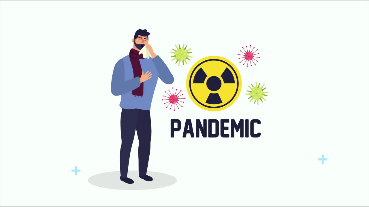 코로나19 입자가 있는 환자 및 주의 신호