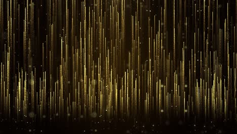 4K Loop Creative texture shiny neon lines or lasers and flicker particles on flying stripes falling Up.