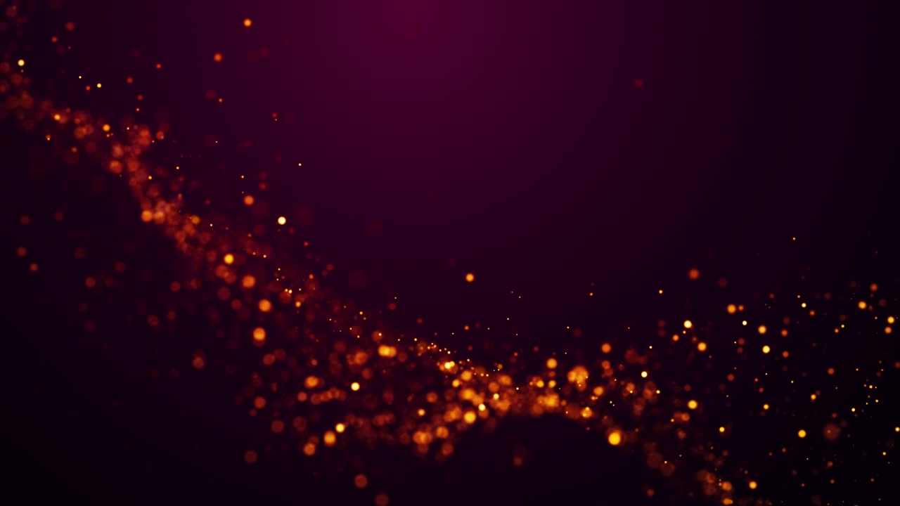 las partículas de brillo rojo dorado parpadean y flotan en líquido viscoso con un increíble bokeh. fantástico fondo en 4k. los chispas mágicos de oro de la luz forman estructuras abstractas. luma mate como canal alfa.