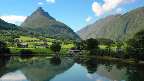 aerial footage beautiful nature norway