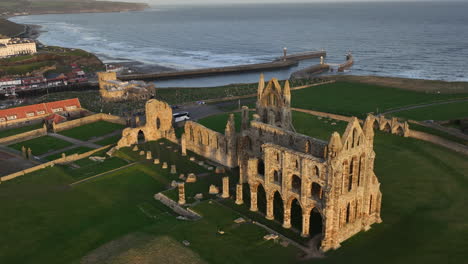 whitby abbey and town, north yorkshire